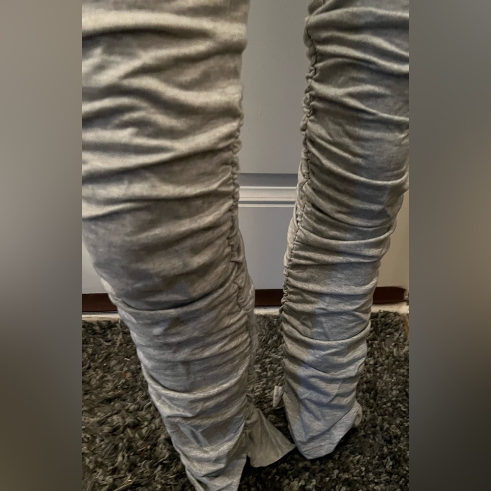 Gray Ruched Joggers - Picture 4 of 4